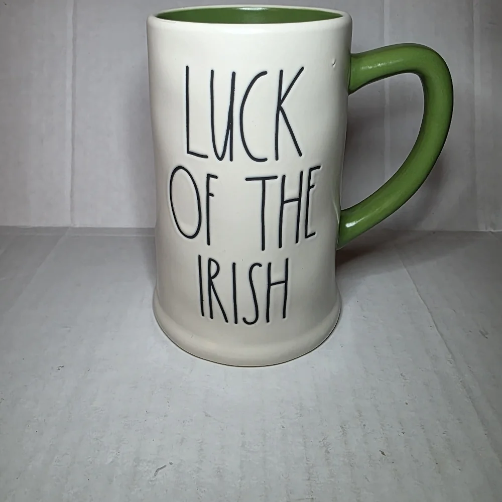 Rae Dunn St Patty LUCK OF THE IRISH Coffee Tea Mug STEIN